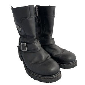 Harley-Davidson® Men's Booker Front Strap 8.25-Inch Motorcycle Boots D95194
